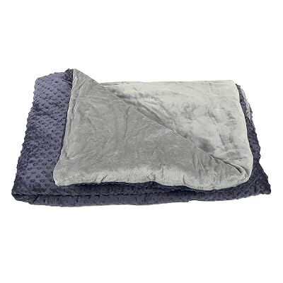 Harkla Kids Weighted Blanket - 15lb Cooling Weighted Blanket for Kids - Washable Minky Cover with Glass Beads - Rayon Made from Bamboo - Designed for Sensory Support (90-150lb) - Gray