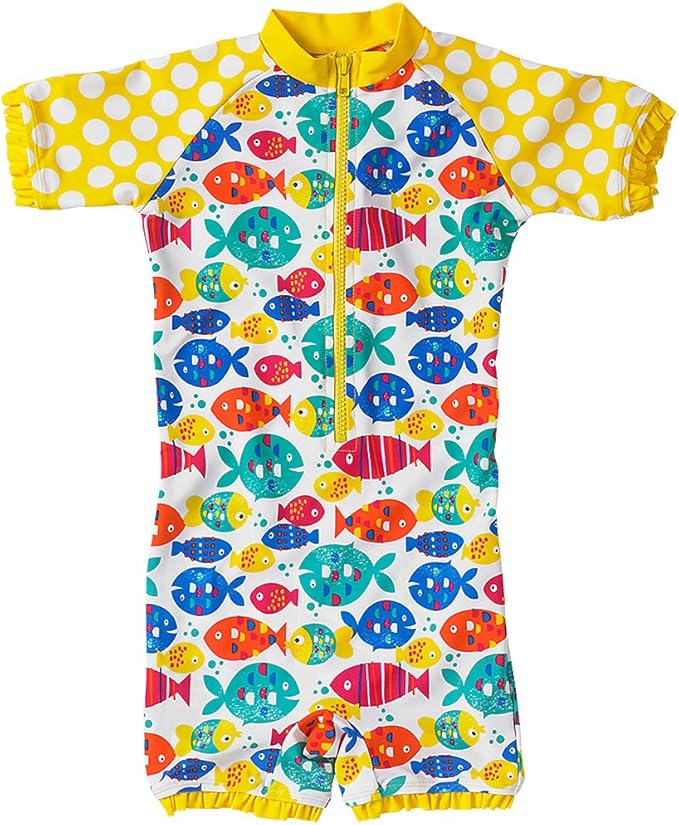 H2O Girls Babies UV Swimwear Sunsafe UPF40+ Colourful Fish All in One