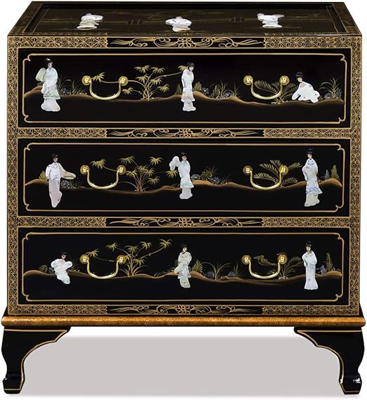 Amazon Com China Furniture Online Black Lacquer Mother Of Pearl