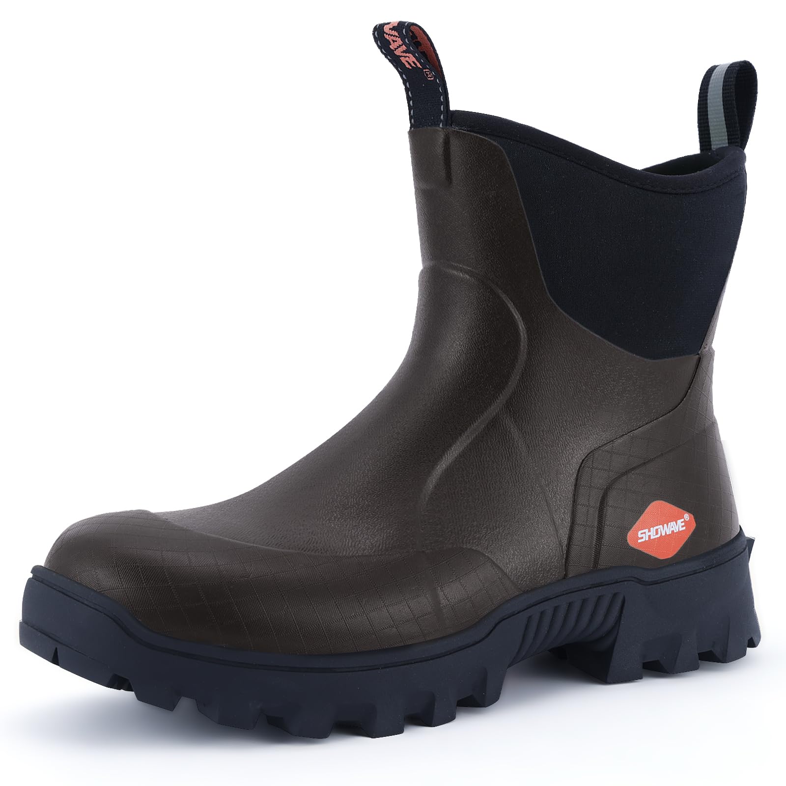 Short Ruber Bots Showave Men's Short Rubber Boots Waterproof Rain Boots Insulated ...