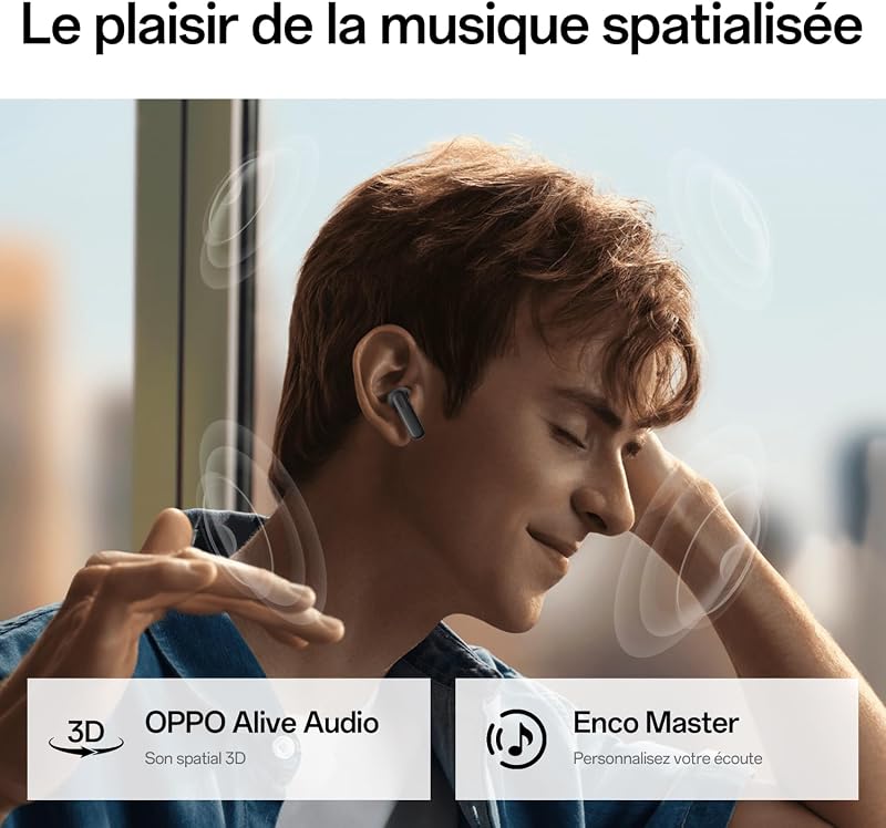 Enco Buds3 Écouteurs Intra-Auriculaires sans Fil, Bluetooth 5.4, IP55 Étanche, 48 h Batterie, AI Translation, 47ms Mode Gaming, Noir
