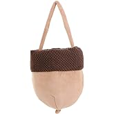 Fun Costumes Acorn Trick or Treat Bag, 8 Inch Velour Acorn Basket Costume Accessory with Handle Standard