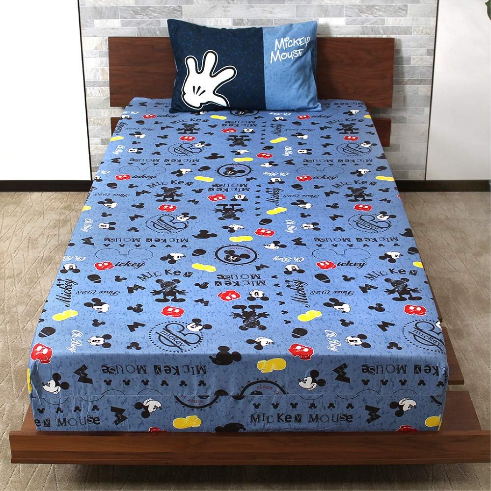 Amazon ディズニー ボックスシーツ ミッキー 敷布団カバー シングル ネイビー 敷きふとんカバー オンライン通販