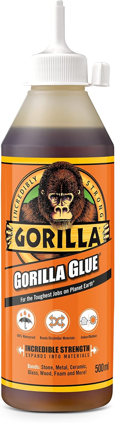 Gorilla Glue 500ml All-Purpose Adhesive Bonds Wood Metal Stone