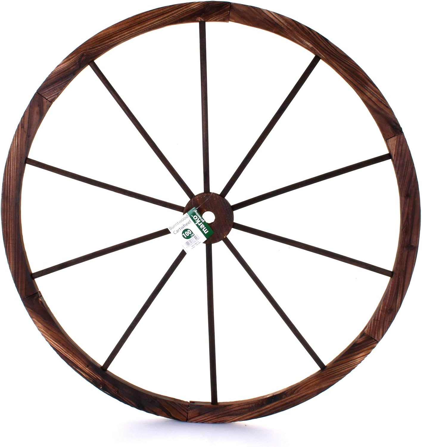 Marko Gardening Decorative Burntwood Garden Cartwheel Ornamental