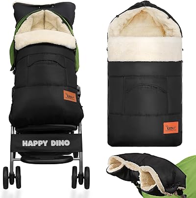 EAQ Cosytoes Footmuff with Handmuff for Pushchair Fleece Lined Universal