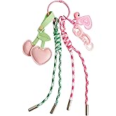 QTMY Cute Cherry Braided Keychain Bag Charms for Handbag Purse Backpack Accessories Bogg Bag,501