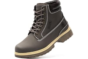 ANJOUFEMME Combat Work Hiking Boots for Women - Ladies Casual Waterproof Outdoor Boots, Walking Hiking Shoes, Backpacking Boots