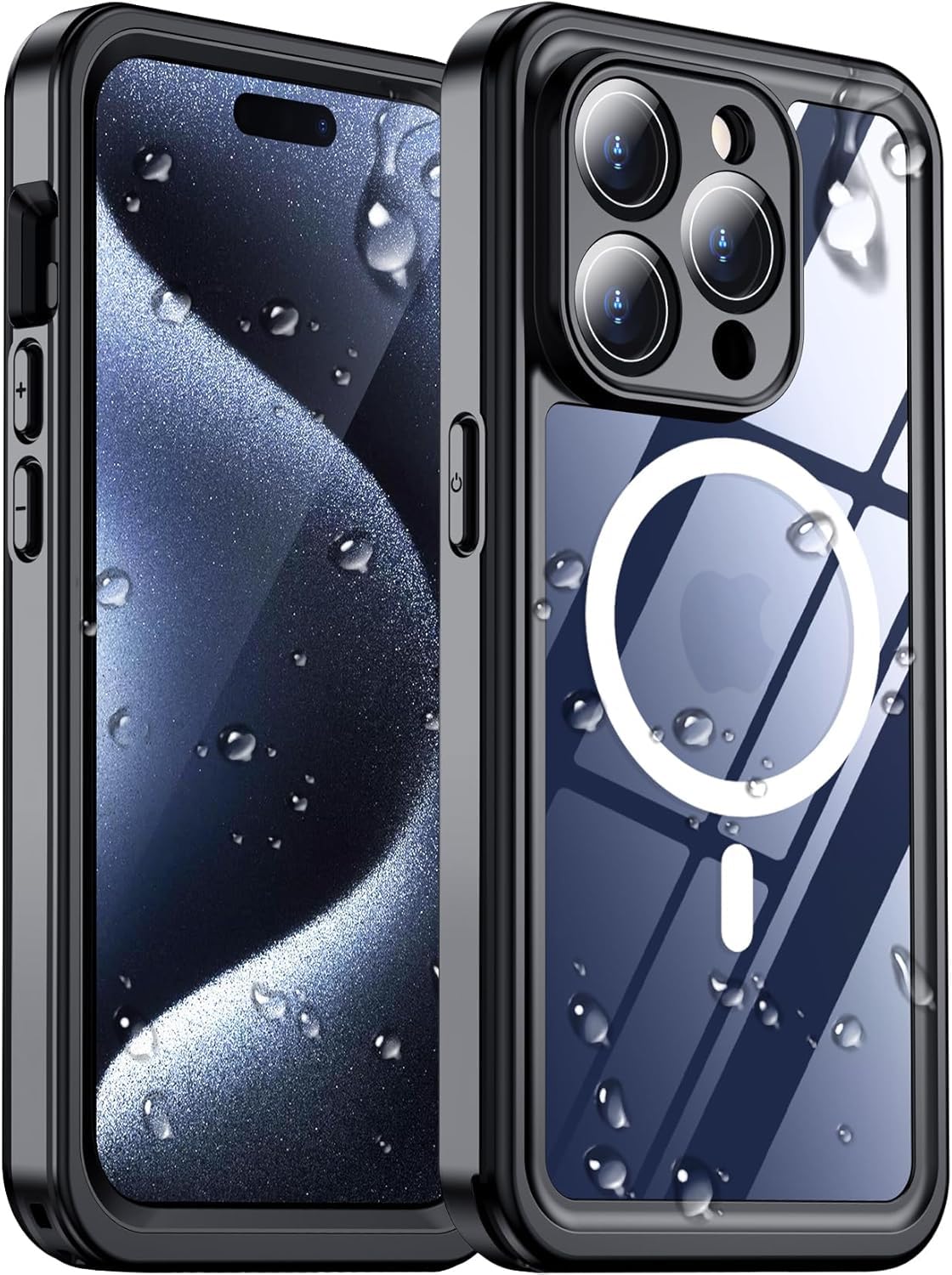 Photo 1 of 2025 New Designed for iPhone 15 Pro Max Case Waterproof, [Compatible With MagSafe][Built-in Screen & Camera Protector][Full Body Shockproof][IP68 Underwater][Dustproof][Dropproof] Phone Case 6.7"