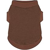 Cozy and Functional Dog Shirts for Small Puppies: Stretchable Brown Attire with Easy-On Design, Ideal for Chihuahuas and Yorkies - Enhance Comfort and Playfulness on Chill Days Large