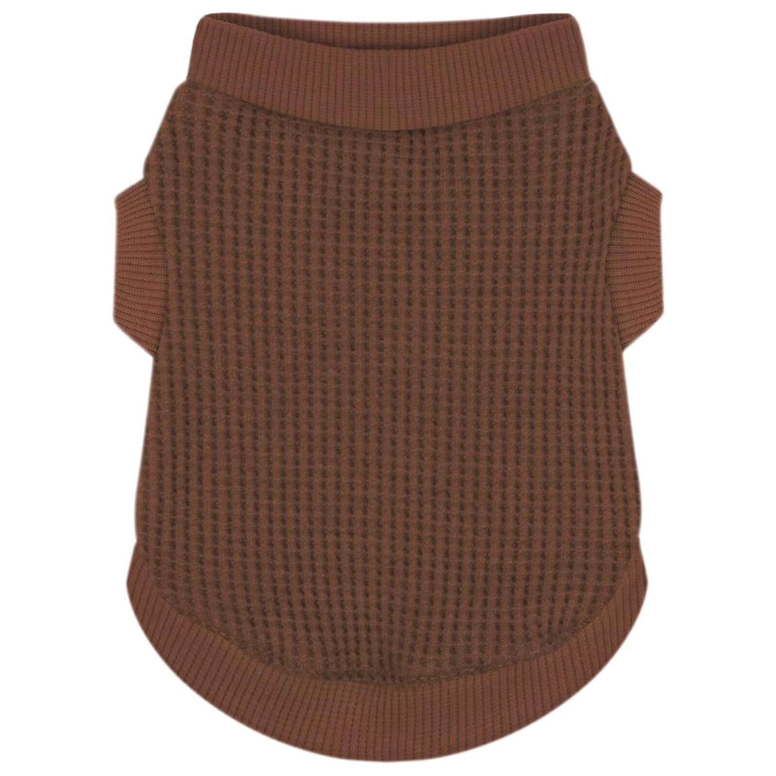 Photo 1 of Cozy and Functional Dog Shirts for Small Puppies: Stretchable Brown Attire with Easy-On Design, Ideal for Chihuahuas and Yorkies - Enhance Comfort and Playfulness on Chill Days Small