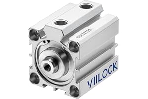 VIILOCK Pneumatic Air Cylinder 32mm Bore 25mm Stroke, Thin Air Cylinder Double Action Hydraulic Cylinders SDA 32 X 25