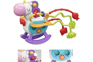 OSIMILY Montessori Sensory Toys for 1-3 Year Olds, Travel Activities Busy Cube, Pull String Activity for Toddlers, Educational Infant Gifts 12-18 Months