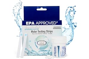 Drinking Water Essentials Kit - 100 Aquatabs Water Purification Tablets + 50 Chlorine Test Strips - for Boat and RV Tanks - by Aquamarine Water Solutions