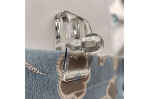 LRANFOW 4 Clips for Hanging Tapestry Quilt Carpet Clear Acrylic Won't Obscure Patterns Full Display Artwork for a Beautiful Look 2x1.25 Inch