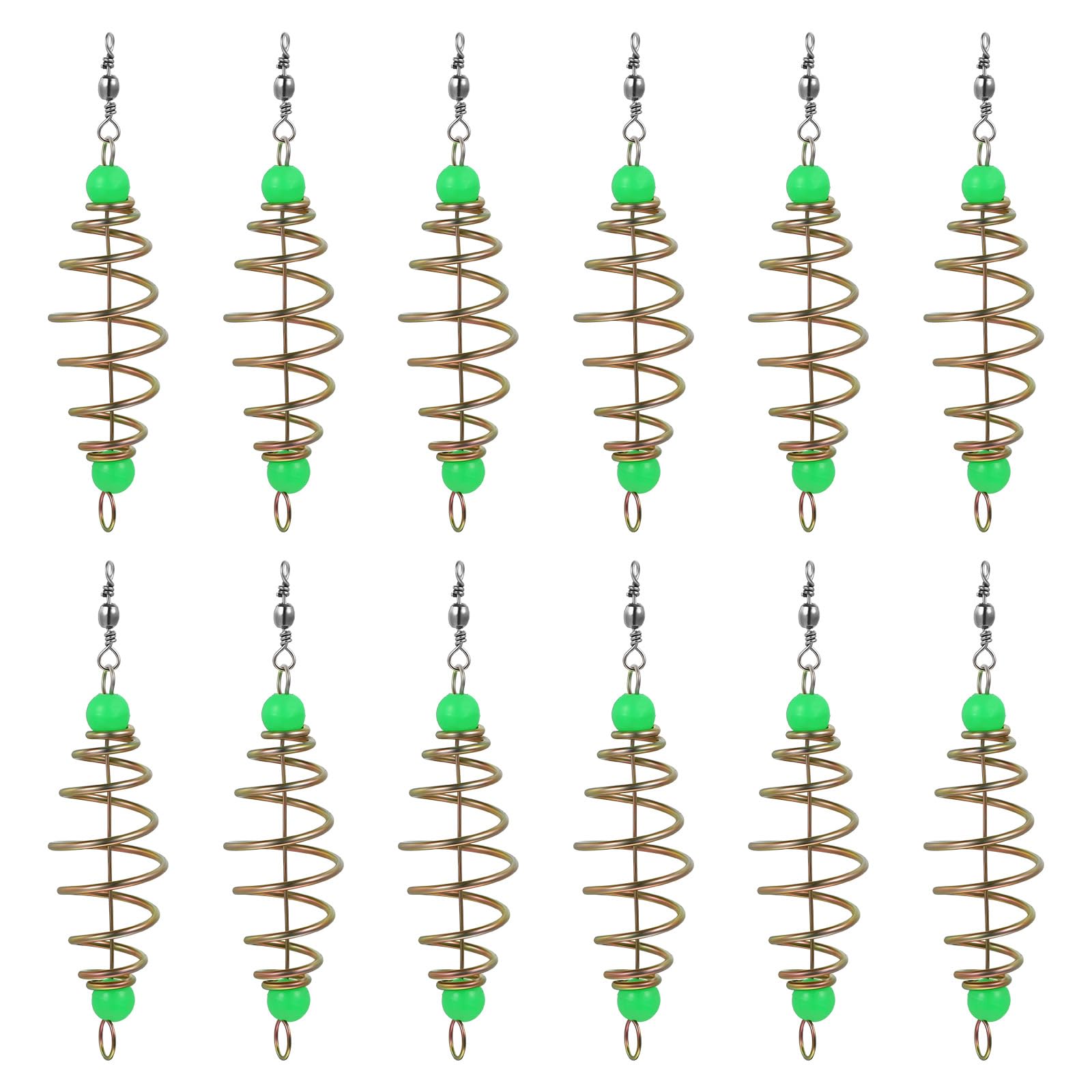 BESPORTBLE Fishing Feeder: 12Pcs Cage Feeder Fishing Method s Luminous Quick Release Method nd Moulds for Carp 15g 20g