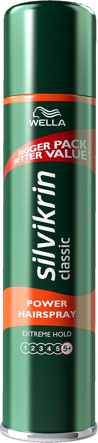 Wella Silvikrin Power Hold Hairspray, Orange, 400 ml (Pack of 1)