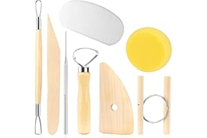 LINPHCEY 8Pcs Clay Sculpting Tools Set Perfect for Polymer Air Dry Modeling Clay Beginners & Professionals Ideal for DIY Pottery & Ceramics Tools for Clay Sculpey Sculpting & Crafting