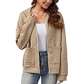 Misyula Style Womens Zip Up Hoodies with Pockets Fall Fashion Long Sleeve Oversized Casual Jacquard Hooded Sweatshirt Jackets