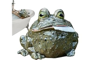 Funny Tissue Box Cover, Whimsical Toad Tissue Holder Decorative Box Cover, Resin Frog Tissues Dispenser for Bathroom Living R