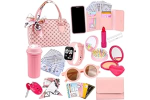 Girl Toy Bag | Princess Makeup Accessories Pretend Game Set - Encouraging Little Girls' Imagination and Socialization