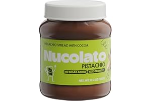 Nucolato Pistachio Chocolate Spread | Healthy Snacks,Gluten Free, Low Carb, No Sugar Added - Protein Snacks & Pistachio Cream for Dubai Chocolate, Perfect Dessert & Breakfast Topping Sugar free