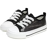 ToandonToddler Kids Sneakers Sparkle Fashion Glitter Sequins Canvas Shoes