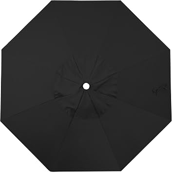 Amazon Com California Umbrella Replacement Canopy Cover In Black Olefin Umbrella 7 5 Round Garden Outdoor