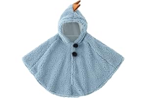 CLOBEAU Baby's Car Seat Poncho Cute Toddler Hooded Poncho Cloak Coat Cape Coat Snowsuit Warm Poncho Shawl Poncho 0-3Years