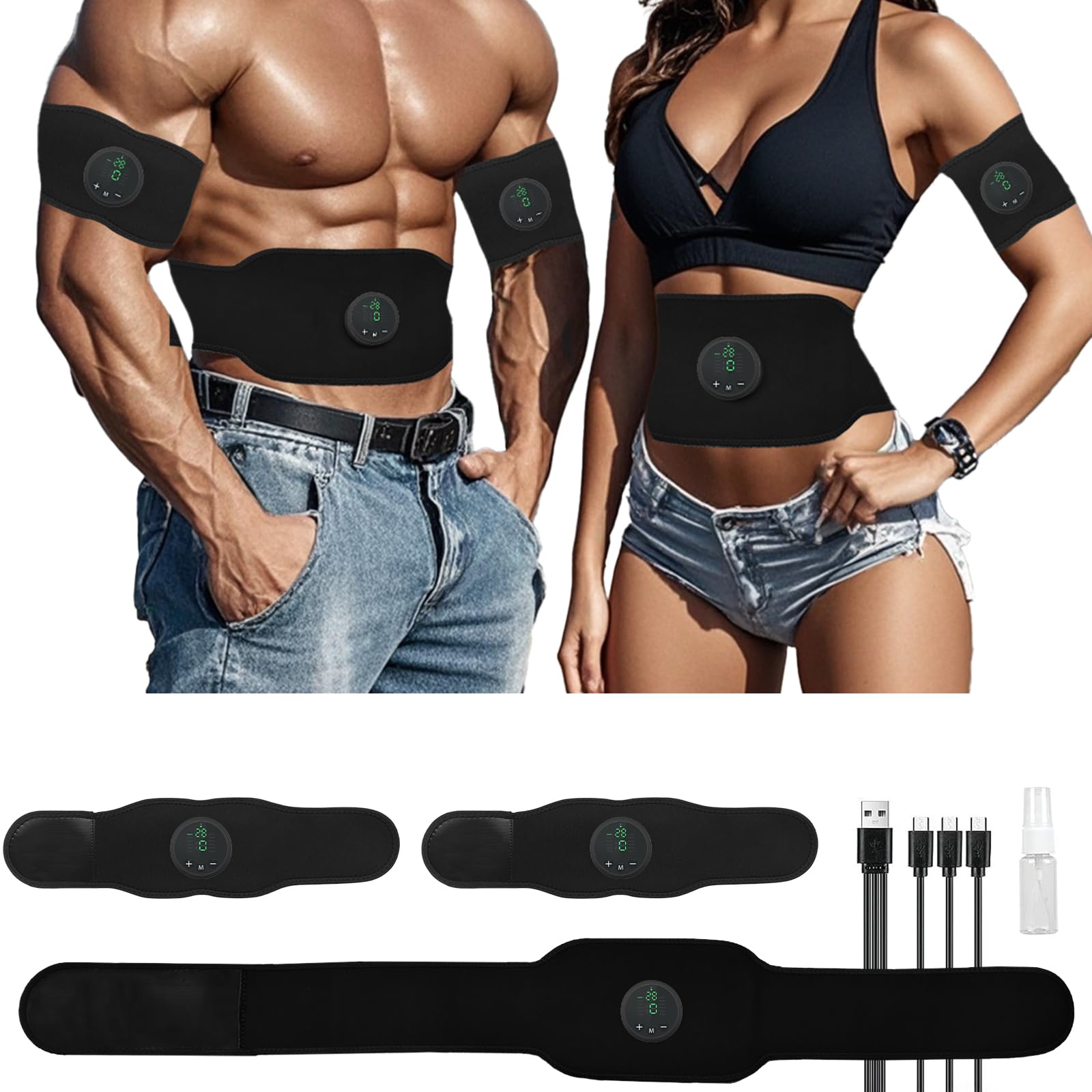 Photo 1 of Electronic Muscle Stimulator?12 Modes Abs Stimulator Abdominal, Smart Slimming Belt, One-Click Shaping, Suitable for Any Body Part of an Adult