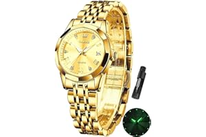 OLEVS Watch Women Rose Gold Stainless Steel Waterproof Luxury Dress Watches for Women Analog Quartz Classic Ladies Watches Fa