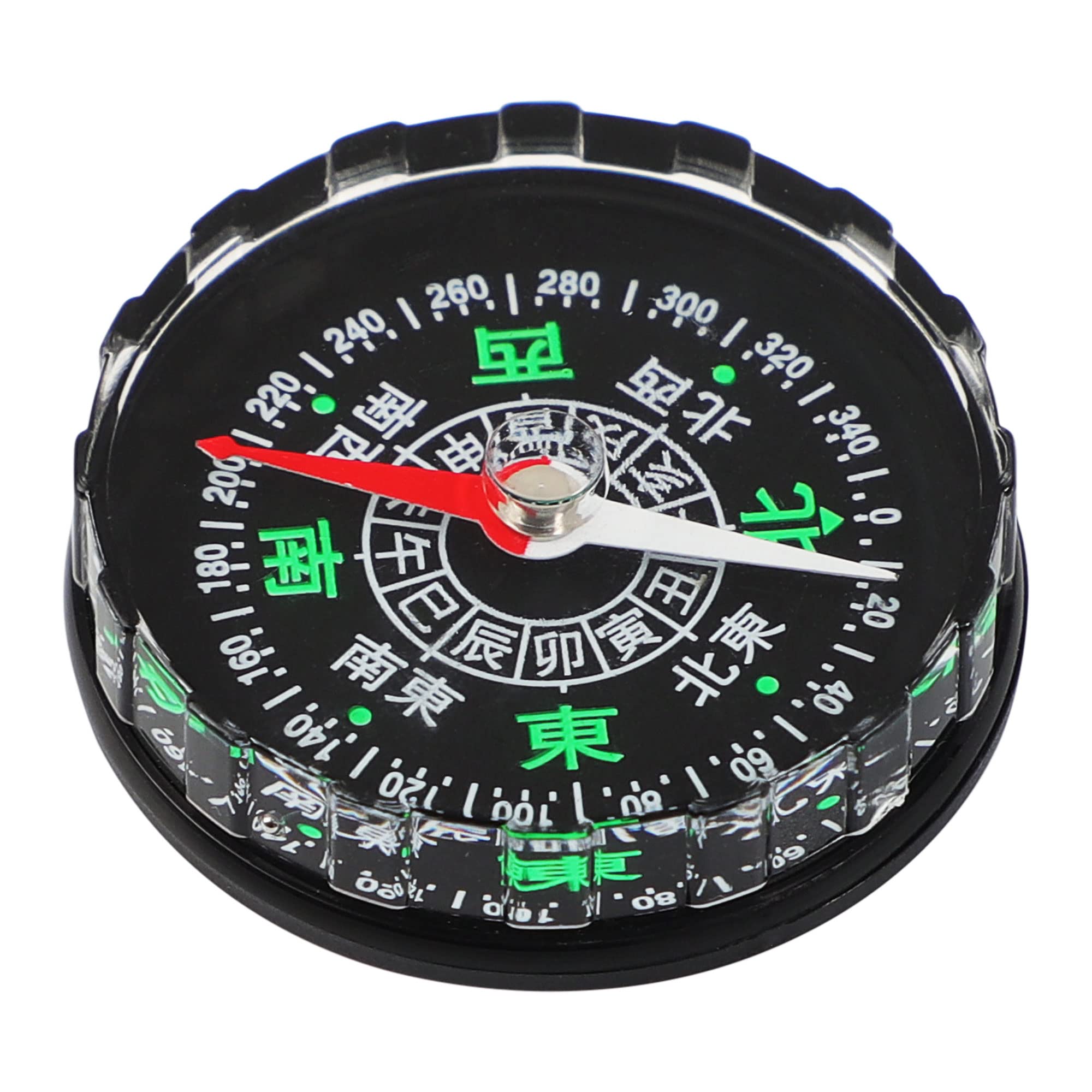 sourcingmap Small Compass Navigation, Portable Orienteering Compass Lensatic Compass Scout Compass Survival Hiking Camping Compass for Explorer Expedition, 1PC, Black, (1.8" x 0.43")