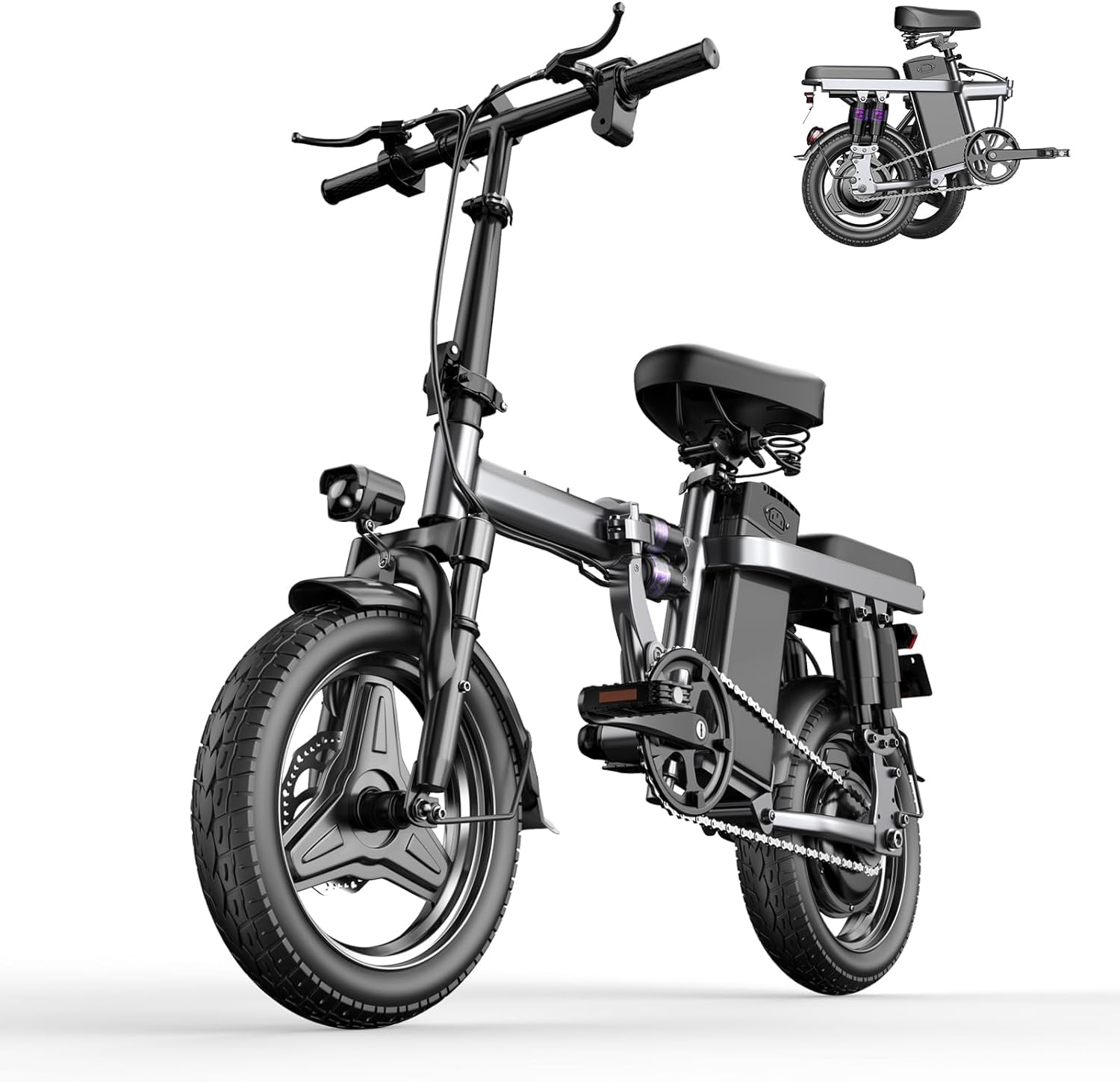 Folding Electric Bike for Adult, 22 Mph Max Speed 30 Miles Max
