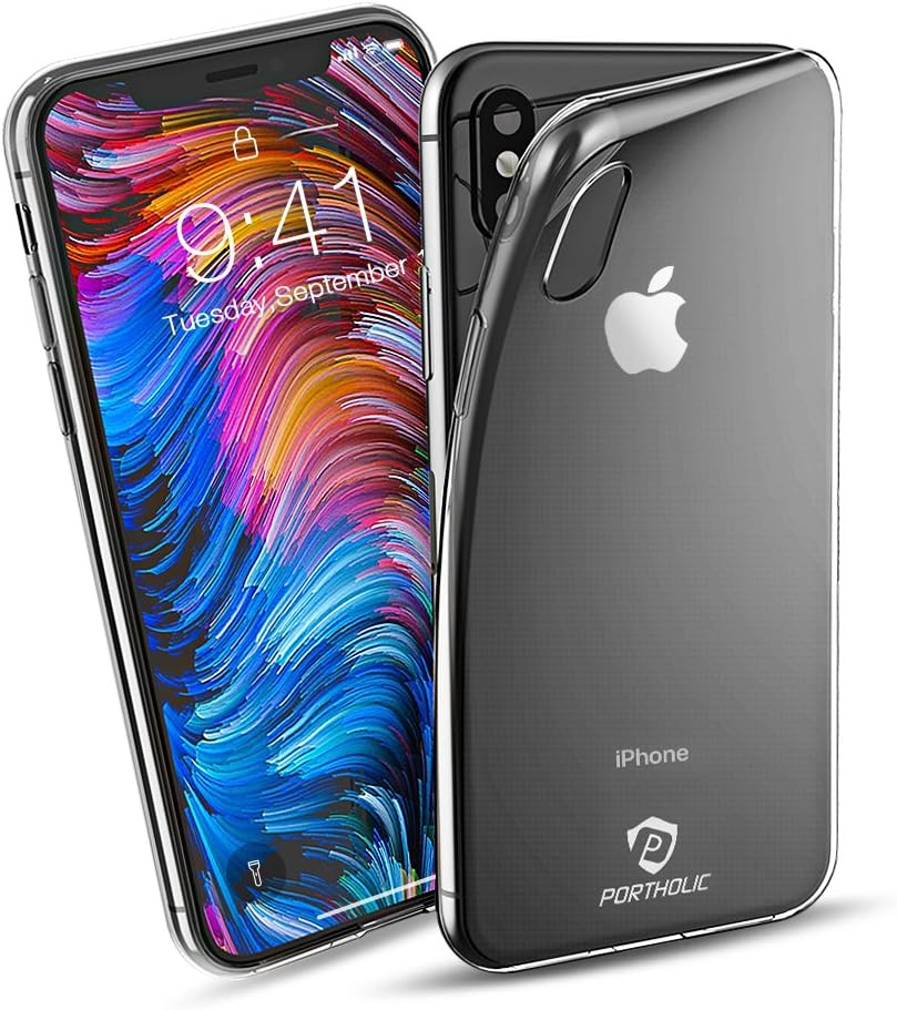 PORTHOLIC Funda iPhone X, Funda iPhone 10 Ultra Fina Slim Carcasa