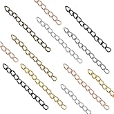 350Pcs Chain Extender for Jewelry Making,Bracelet Extension Tails Stainless Steel Necklace Extension Chain for Necklaces Bracelet,Anklets,Jewelry Making Supplies
