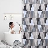 Miorkly Shower Curtain Waterproof 180x180 Triangle Pattern with 12 Hooks view 5