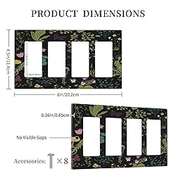 Vintage Black Herbs Floral Botanical Darkground 4