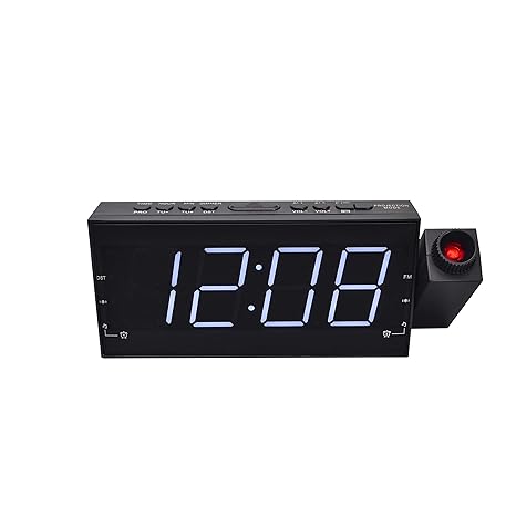 Amazon Com 1a2bvv Dimmable Projection Alarm Clock Radio With 1 8