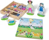 Melissa & Doug Best Friends Magnetic Dress-Up Dolls - 78 pc Wooden Toy for Ages