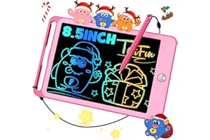TEKFUN Kids Toys for 3+ Years Old Boys Girls Toddler, 8.5inch LCD Writing Tablet Erasable Drawing Tablet Writing Pads, Kids Travel Learning Toys Boys Girls Birthday Gifts Age 3 4 5 6 7 (Pink)