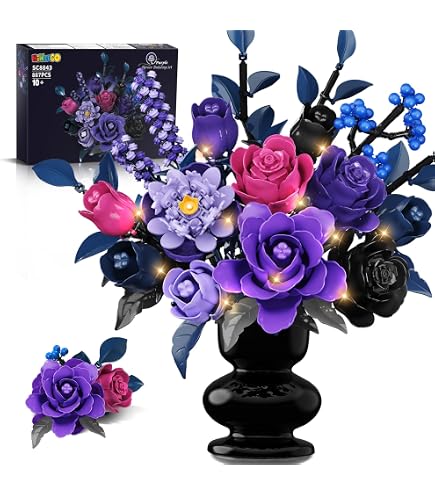 Amazon.com: TekYetoi Magical Blooming Rose Building Set - Electric