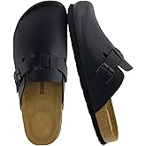 CUSHIONAIRE Haze Mens Clogs | Comfortable Slip-On Clogs for Men with Arch Support and Cork Suede Footbed | Perfect Potato Shoes for Indoor & Outdoor Use