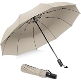 ZOMAKE Travel Umbrella Compact - 10 Ribs Portable Collapsible Umbrellas for Rain Windproof - Paraguas Automatic Small Folding Umbrella Lightweight Packable Umbrella for Women Men