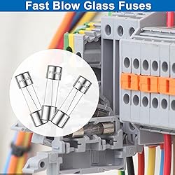 Sunxeke 20PCS F10AL250V 5 x 20mm Fast Blow Glass