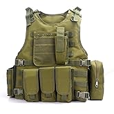 YAKEDA Outdoor Tactical Airsoft Vest Adjustable Fit Adult