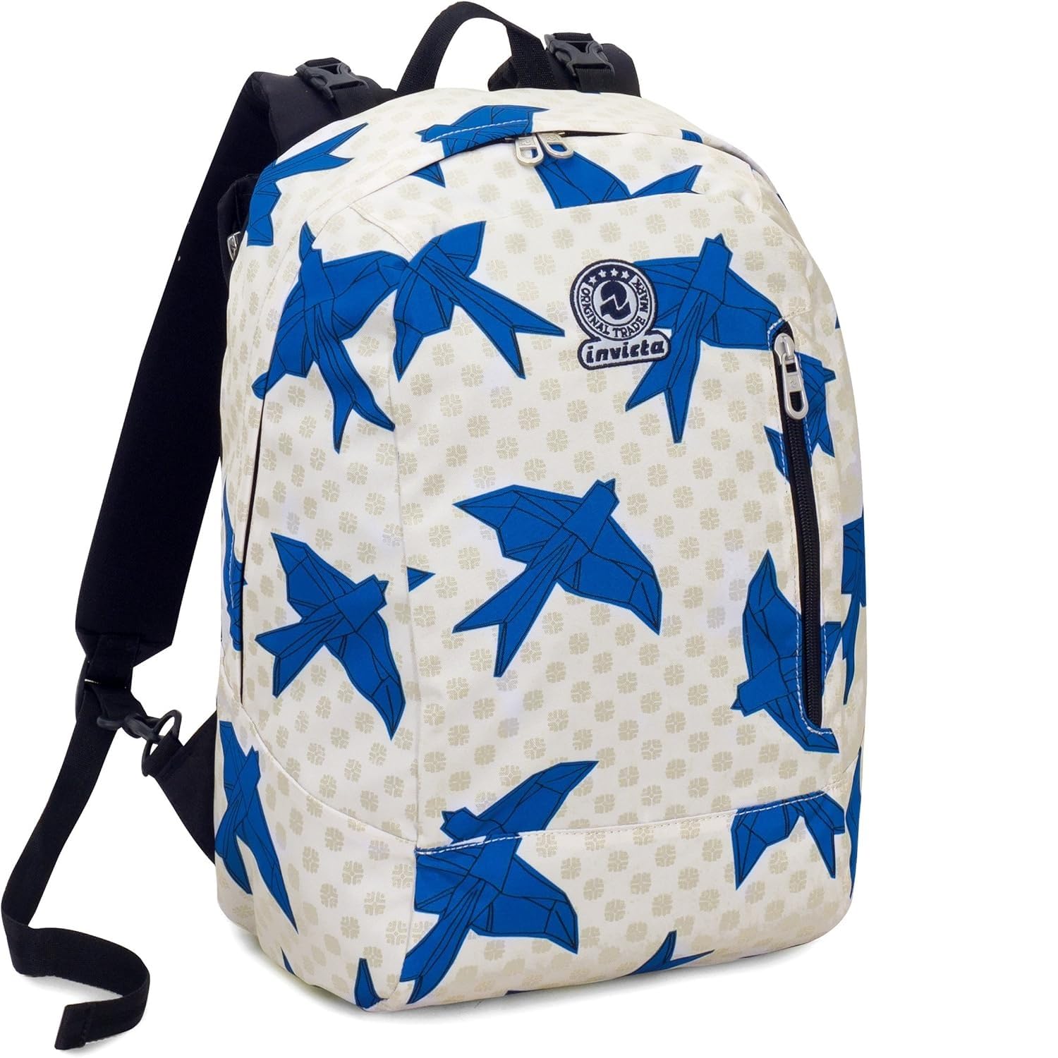 Invicta Backpack, ORIGAMI, Knapsack, Book Bag, for Teen, Girls&Boys, Large Capacity, For School, Sport, Free Time, Double-Sided, Italian Design, blue/multicolor