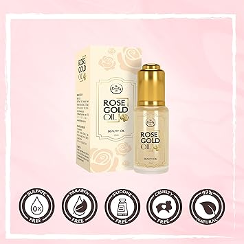 The Beauty Co. Rose Gold Face Oil, 25 ml | Moisturizer | Mix with your Makeup | Primer | Highlighter | Made in India