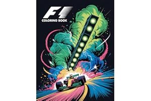 F1 Coloring Book: Formula Cars from Classic to Modern, Race Tracks, Car Parts, Helmets – 60 High-Speed Designs for a Coloring Adventure Loved by Teens and Adults