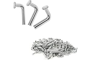 lukar 100Pcs Small Pallet Rack Drop Pin, M8*33mm, Top Hat*15mm Heavy Duty J Bolt Pallet Rack Safety Bolt for for Warehouse, Home or DIY Shelving