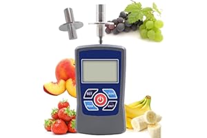 HFBTE Fruit Penetrometer Durometer Sclerometer Mini Digital Soft Fruit Hardness Tester Meter with Range 0.2 to 15 Kgf/cm2 (×1